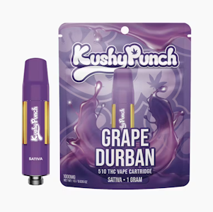 KUSHY PUNCH - Kushy Punch - 510 Cartridge - Sativa - Grape Durban - (1g)