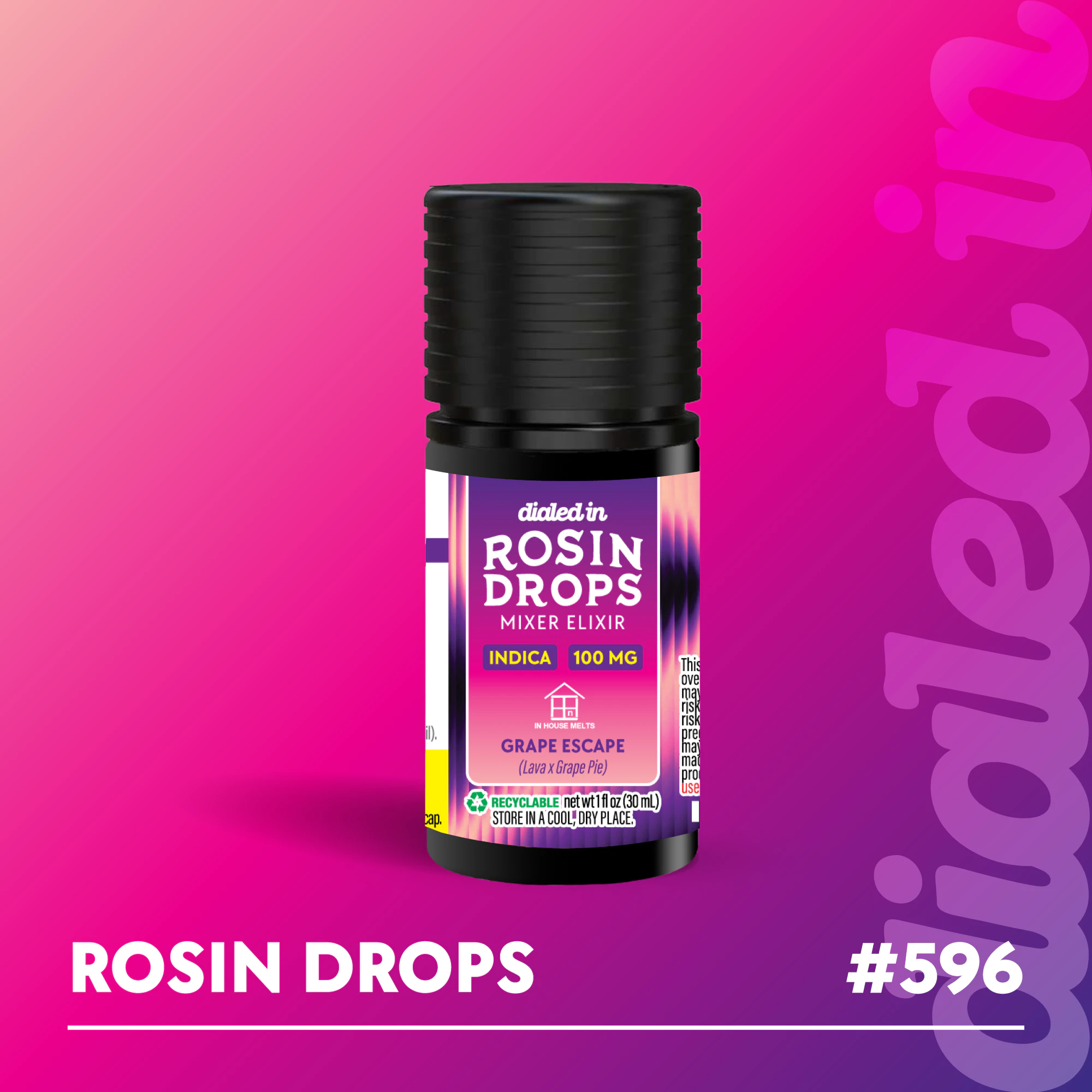 Dialed In - Dialed In - Rosin Drops - Grape Escape (I) - 100mg Main Image