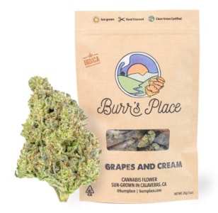 BURR'S PLACE - Burr's Place Grapes and Cream Ounce 33%