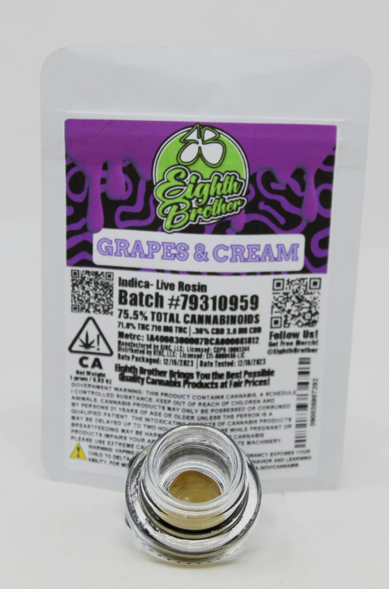 Eighth Brother - Eighth Brother - 1g Live Rosin - Grapes and Cream Main Image