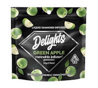 Green Apple - Liquid Diamond Infused Gummies - 100mg - Delights