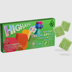 HIGHATUS - Highatus - Hybrid - 2:1 Green Apple - Sour Gummies - (100mg) - (100mg THC/50mg CBD)