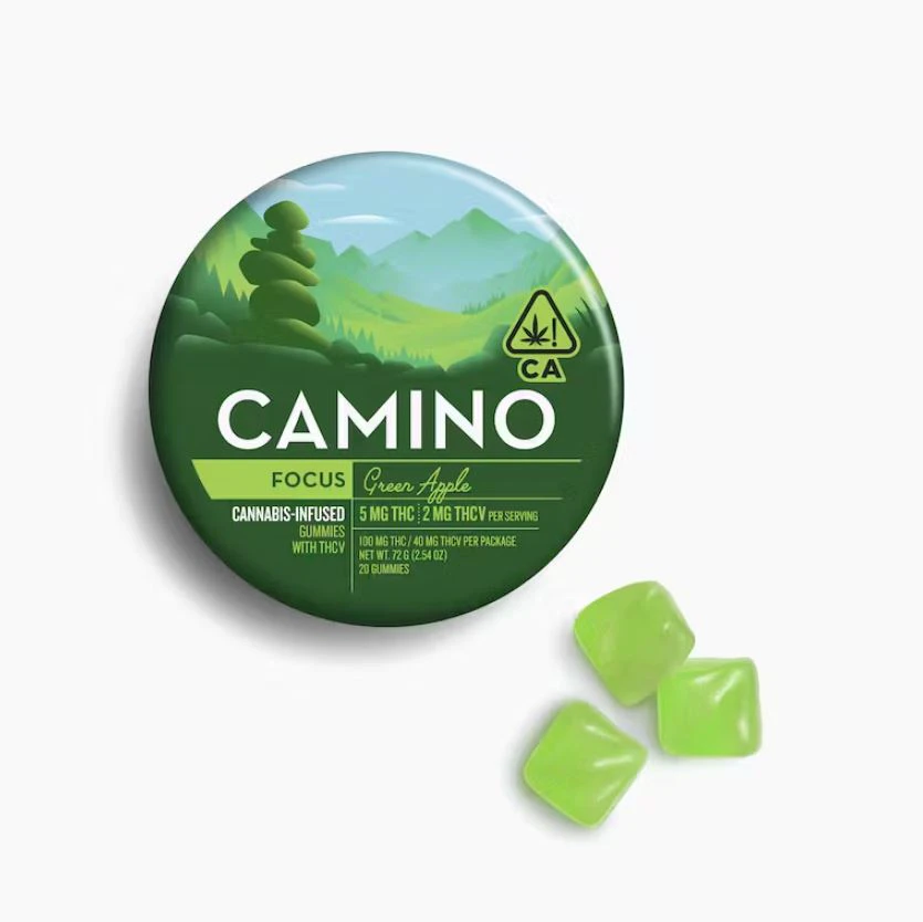 Kiva Confections - Kiva - Camino - Sativa - 5:2 Green Apple "Focus" - 20pk - Gummies - (100mg THC/40mg THCV) Main Image
