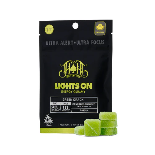 Heavy Hitters - Heavy Hitters Green Crack Lights On 2:1 THC:THCV Energy Gummies 50mg Main Image