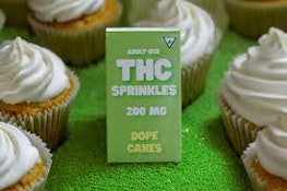 Dope Cakes - Green THC Sprinkles for Cupcakes & Cookies