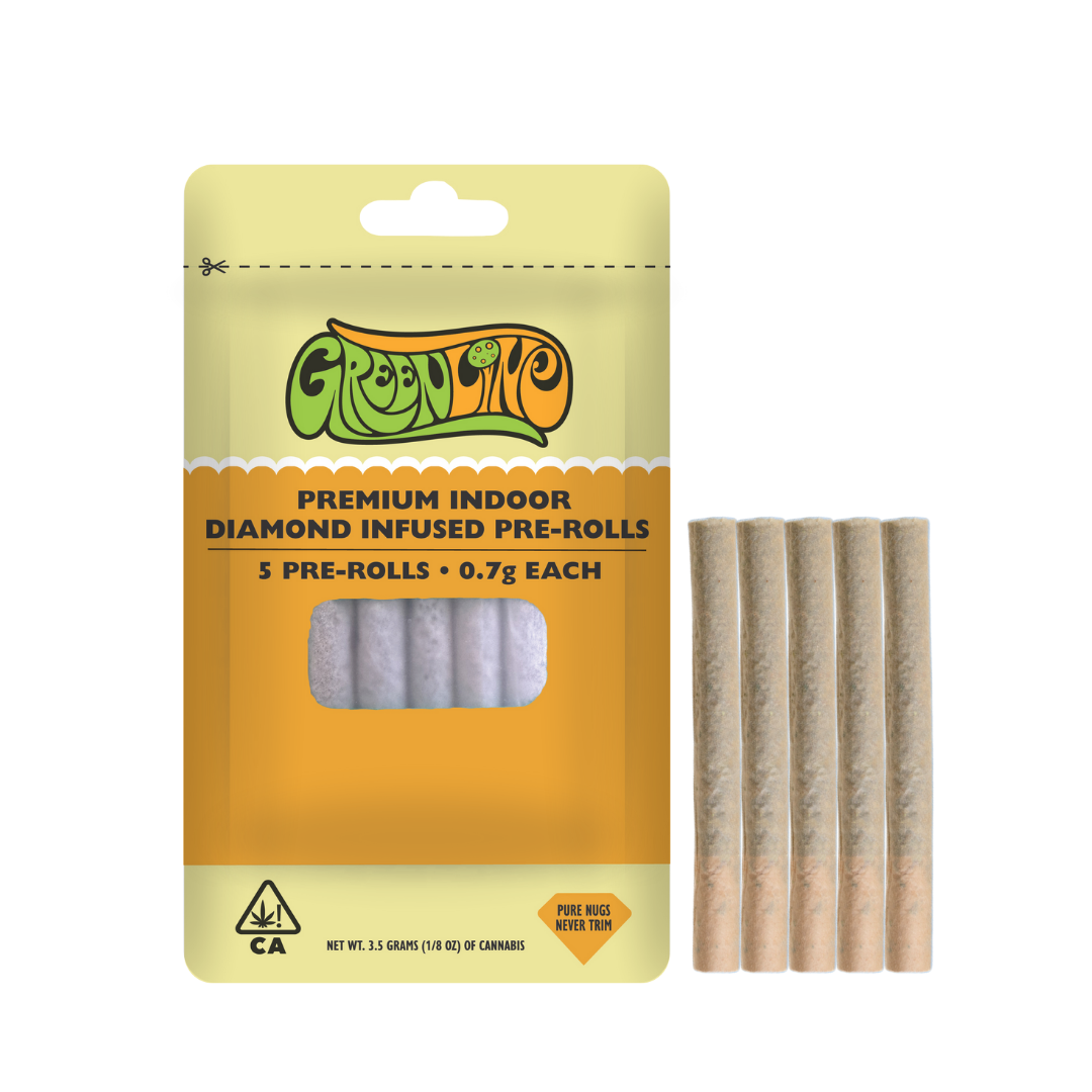Greenline | Raspberry Cough | Diamond Infused | 5pk