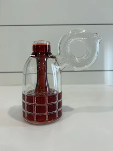 Mr. Grey x Bates - Handblown Bubbler - Pineapple Grenade