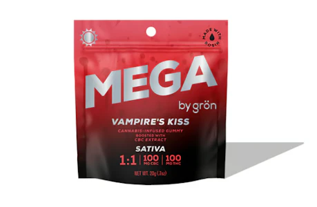 Gron - Vampire Kiss 1:1 THC:CBC Mega Rosin Pearl Gummy - 100mg