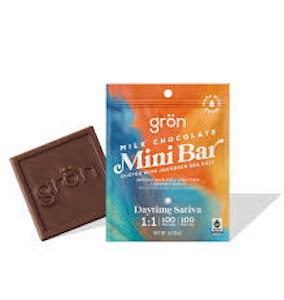 GRON - Mini Bar | Milk Chocolate | Daytime Sativa | 1:1 THC:CBG | 10pk/100mg (Gron)