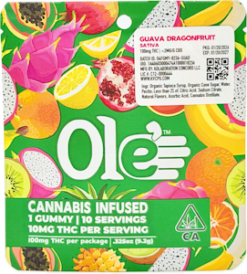 OLE'4 FINGERS - Guava Dragonfruit 100mg Distillate Single Gummy - Ole' 4 Fingers