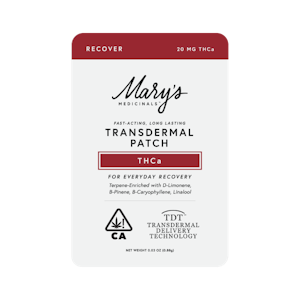MARY'S MEDICINALS - Mary's Recover THCa Transdermal Patch 20mg