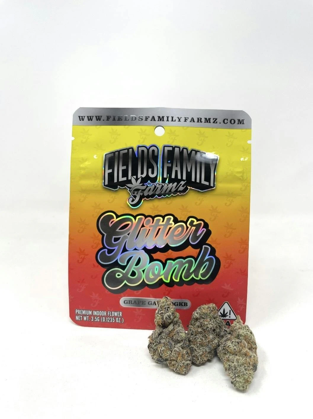 Fields Family Farmz - Glitter Bomb (I) 30.42% THC | Fields Family Farmz | 3.5g Flower Main Image