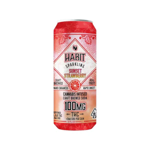 HABIT - SUNSET STRAWBERRY SPARKLING SODA 100MG - HABIT