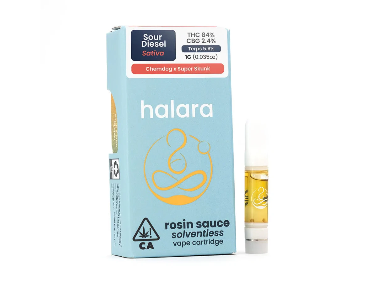 Halara - Halara - Sour Diesel - 0.5g Solventless Rosin Sauce Vape Cart Main Image