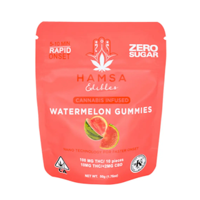 HAMSA | Zero Sugar Watermelon Gummies | 10pk/100mg