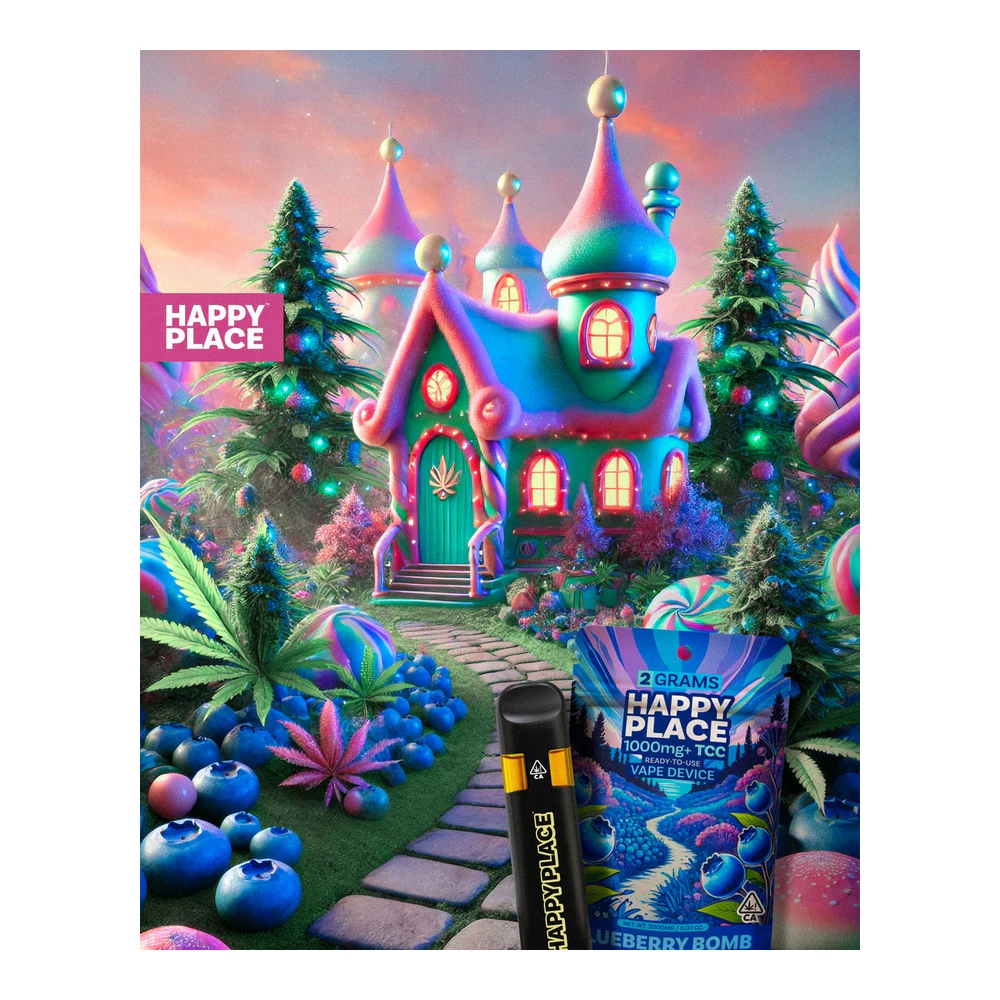 Happy Place - Happy Place | Blueberry Bomb | All-In-One Vape | 2g Main Image