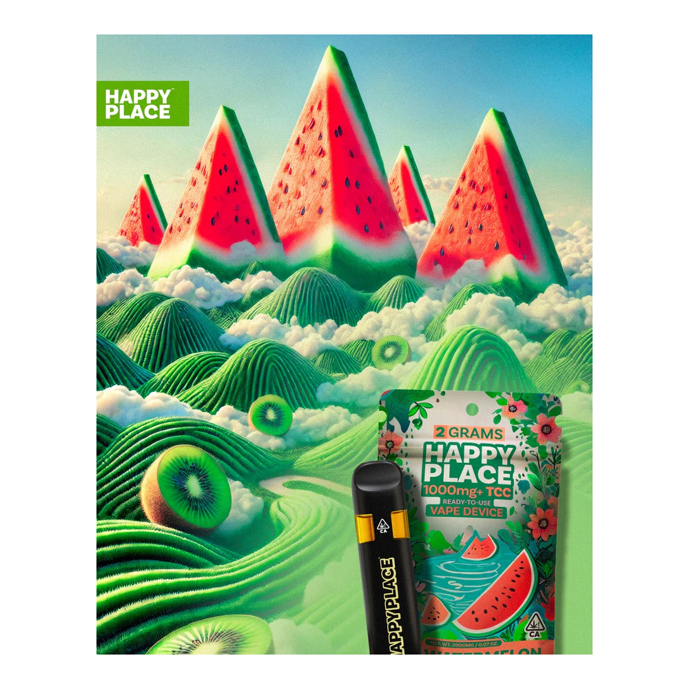 Happy Place - Happy Place | Kiwi Watermelon | All-In-One Vape | 2g Main Image