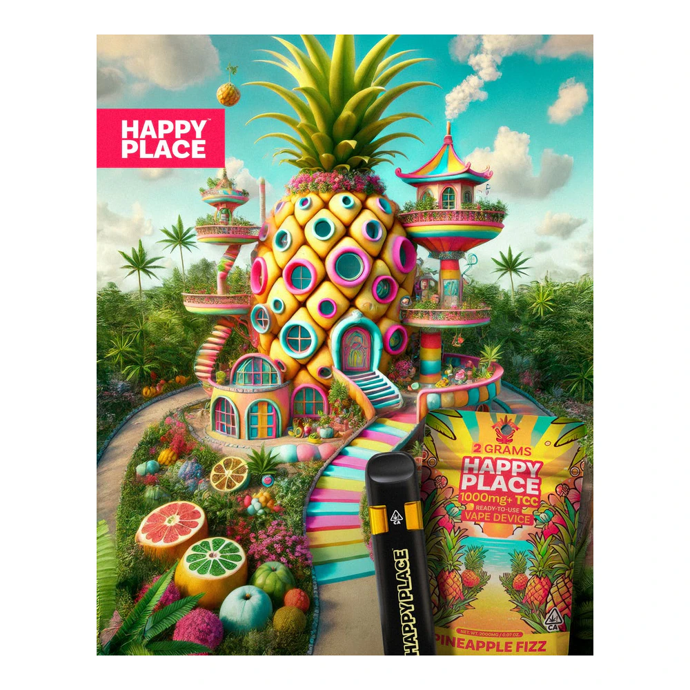 Happy Place - Happy Place | Pineapple Fizz | All-In-One Vape | 2g Main Image