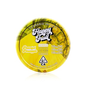 HAPPY FRUIT - Edible - Peaceful Pineapple - Rosin Gummies - 100MG