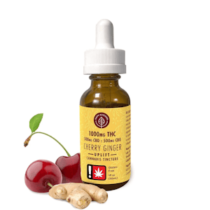 HAPY KITCHEN - Hapy Kitchen Tincture 1000mg - 2-1-1 CHERRY GINGER - THC CBD CBG (Uplift)