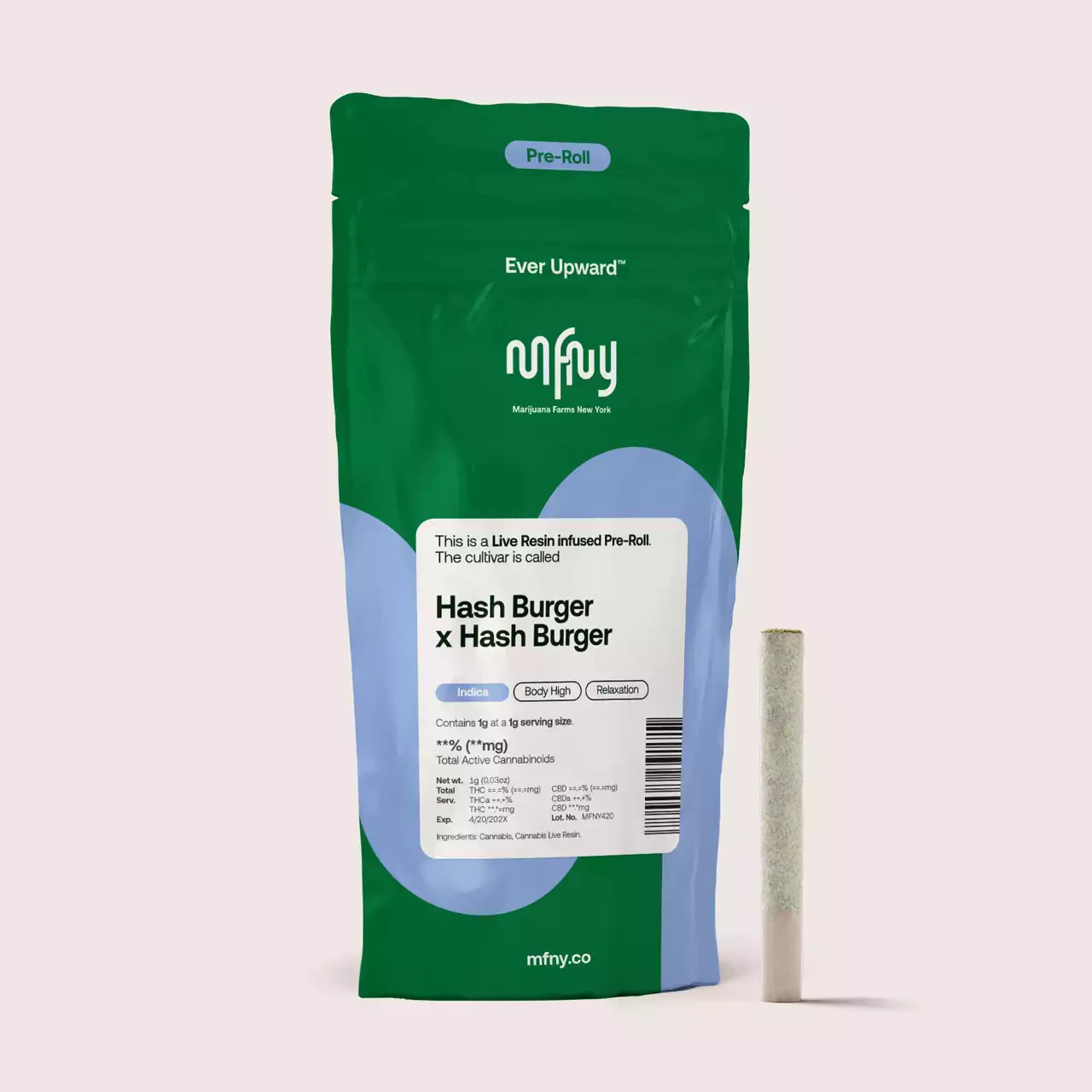 MFNY - Hash Burger | infused preroll | 0.75g x 1 pk | MFNY Main Image