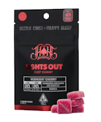 HEAVY HITTERS Midnight Cherry | Indica -Lights Out CBN Sleep Gummies-100mg THC |100mg CBN