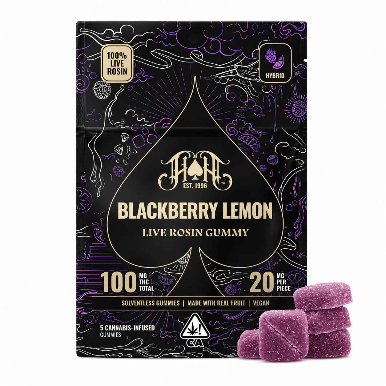 Heavy Hitters - Heavy Hitters | Blackberry Lemon | Live Rosin Gummies Main Image