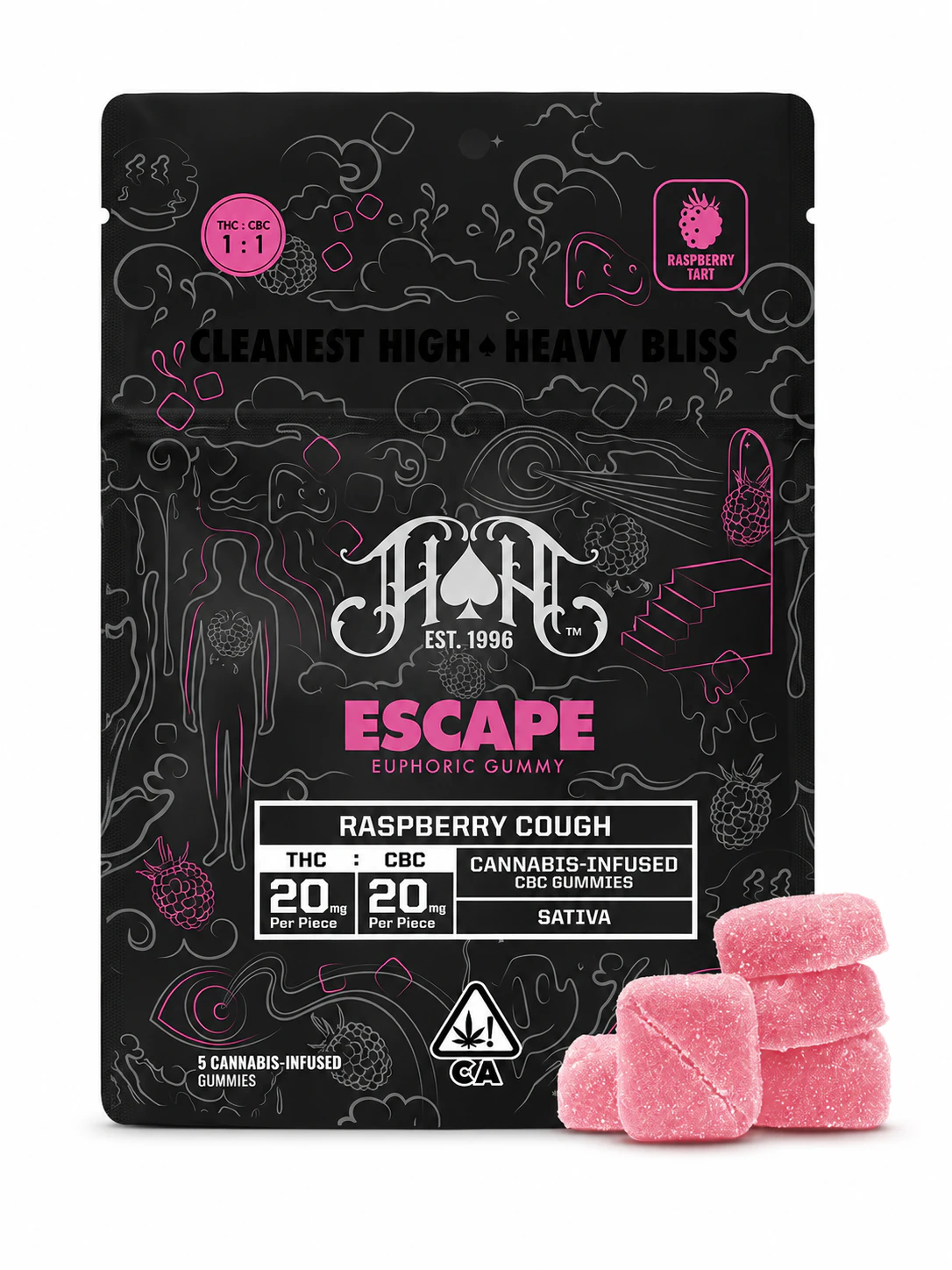 Heavy Hitters - Heavy Hitters | Escape | Raspberry Cough CBC | Euphoric | Gummies Main Image