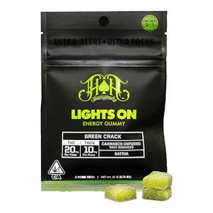 Heavy Hitters | Green Crack 2:1 | Lights On THCV Gummies | 100mg