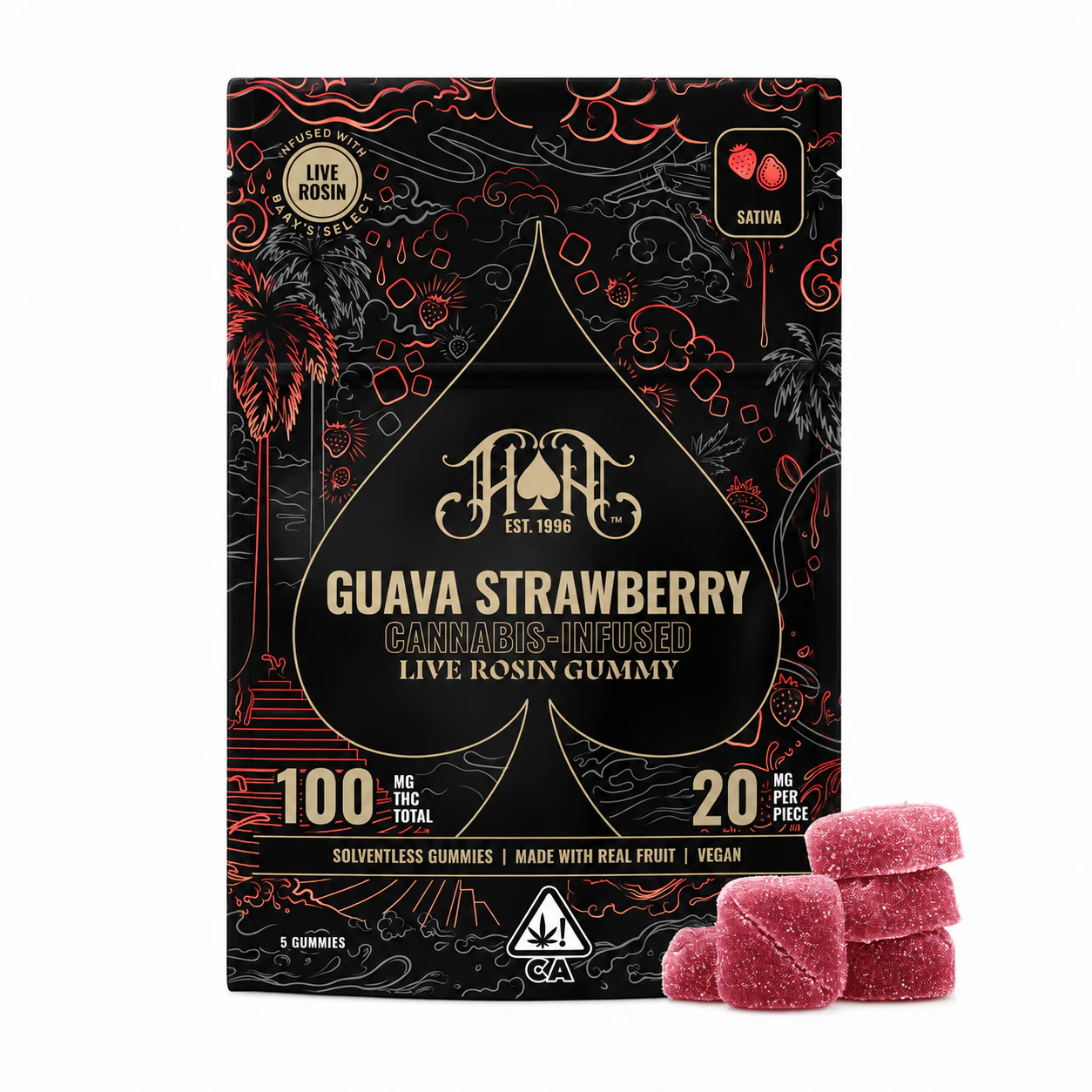 Heavy Hitters - Heavy Hitters | Guava Strawberry | Live Rosin Gummies Main Image