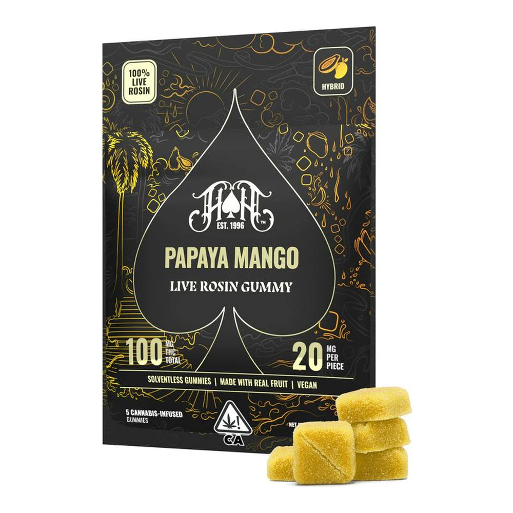 Heavy Hitters - Heavy Hitters | Papaya Mango | Live Rosin Gummies | 100mg Main Image