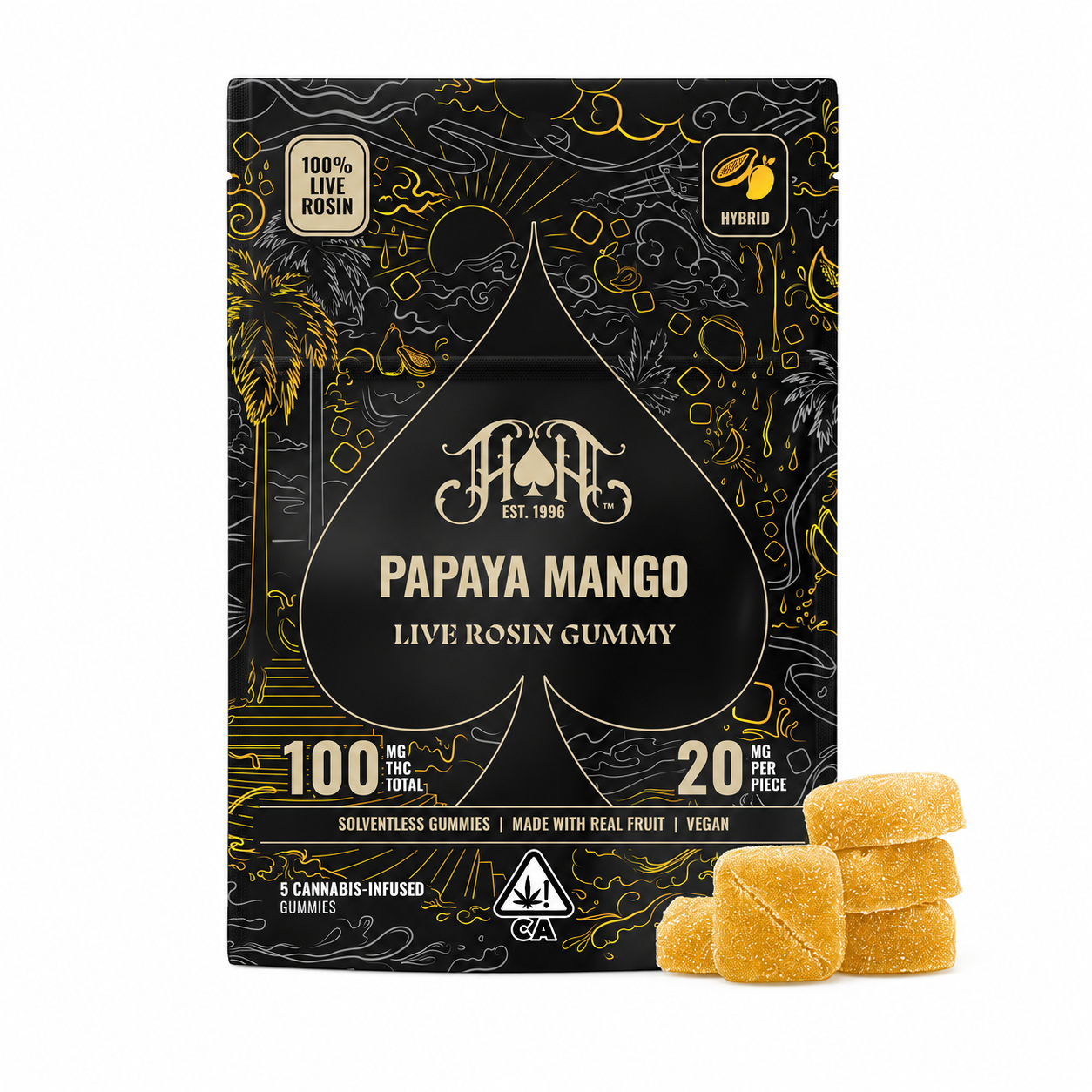 Heavy Hitters | Papaya Mango | Live Rosin Gummies