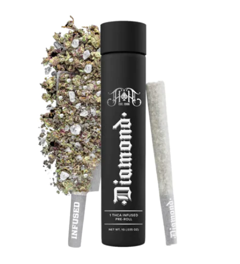 Heavy Hitters - Heavy Hitters- 1g Diamond Infused Preroll: Grape Gas - Hybrid Main Image