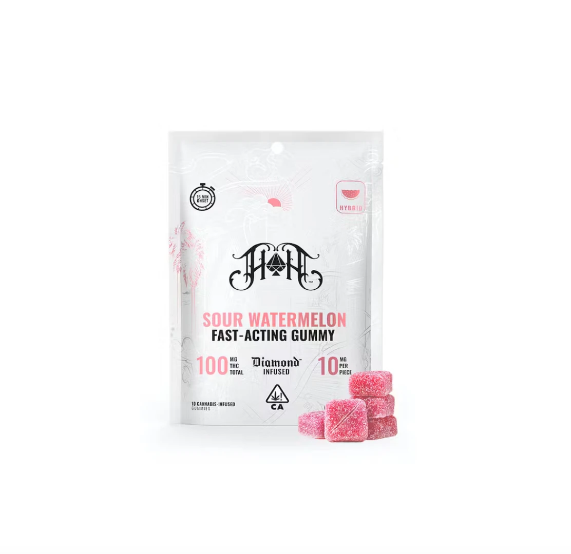 Heavy Hitters - [Heavy Hitters] Fast Acting Gummies - 100mg - Sour Watermelon (H) Main Image