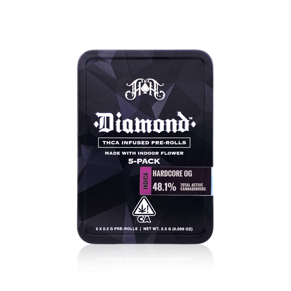 Heavy Hitters - HEAVY HITTERS - Infused Preroll - Hardcore OG - Diamond - 5-Pack - 2.5G Main Image