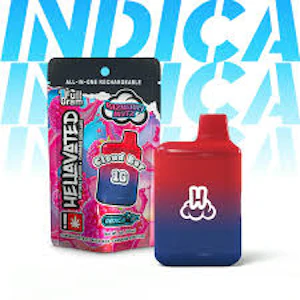 Hellavated - Hellavated Cloud Bar Razberry Blitz 1g Disposable