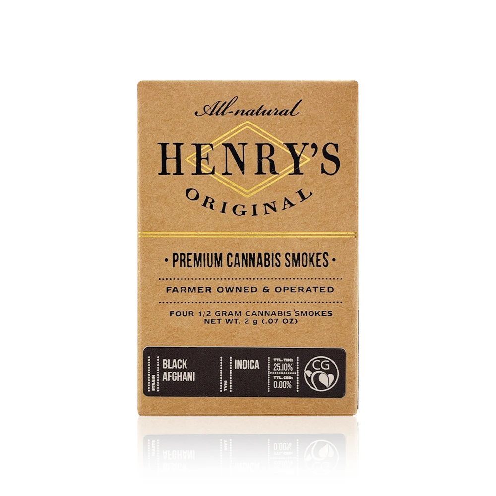 Henry's Original - HENRY'S ORIGINAL - Preroll - Black Afghani - 4-Pack - 2G Main Image