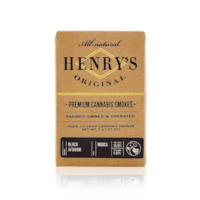 HENRY'S ORIGINAL - Preroll - Black Afghani - 4 Pack - 2G