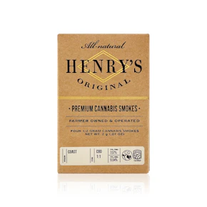 HENRY'S ORIGINAL - Preroll - Coast - 1:1 - CBD:THC - 4-Pack - 2G