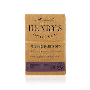 HENRY'S ORIGINAL - Preroll - Granddaddy Purple - 4-Pack - 2G