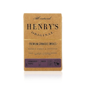 HENRY'S - HENRY'S ORIGINAL - Preroll - Granddaddy Purple - 4-Pack - 2G