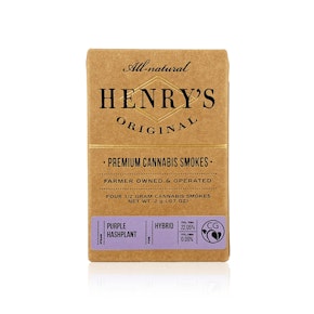 HENRY'S ORIGINAL - Preroll - Purple Hashplant - 4 pack - 2G