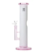 12" Tube Water Pipe - White/Pink