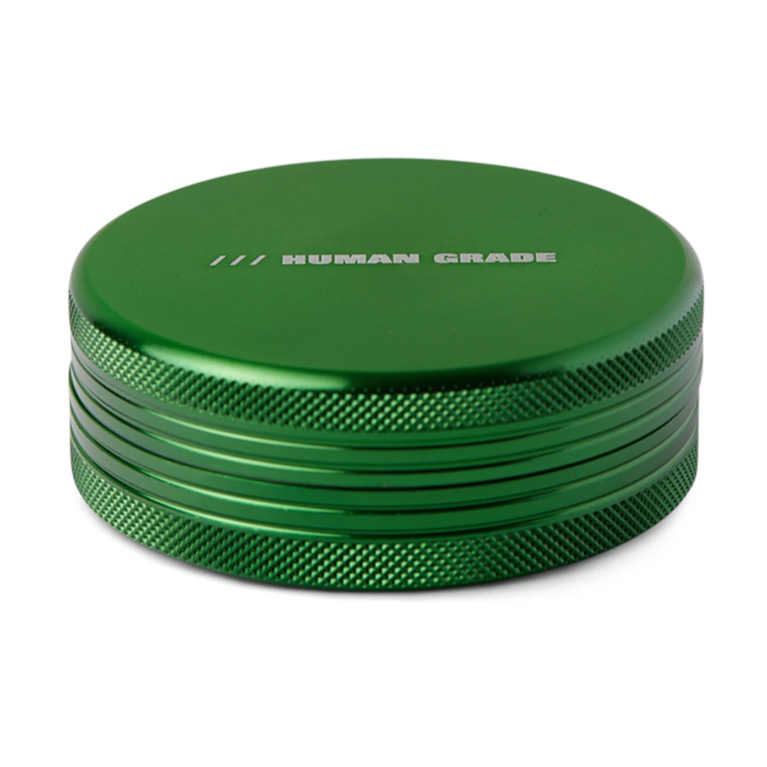 HUMAN GRADE - 2 PIECE GRINDER - GREEN ALUMINUM 2.5" - HUMAN GRADE Main Image