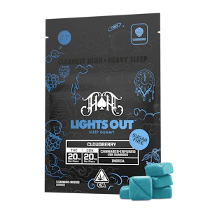 Heavy Hitters - Heavy Hitters - 1:1 THC:CBN Sugar Free Gummies - Lights Out - Cloudberry