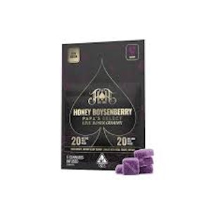 HEAVY HITTERS - Heavy Hitters - 100mg Live Rosin 1:1 THC:CBN Gummies - Honey Boysenberry