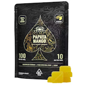 HEAVY HITTERS Papaya Mango | Hybrid Live Rosin Gummies [H] 100mg THC 10mg 10 pcs