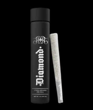 Heavy Hitters - Heavy Hitters- 1g Diamond infused Preroll- Purple Mandarin Punch: Hybrid Main Image