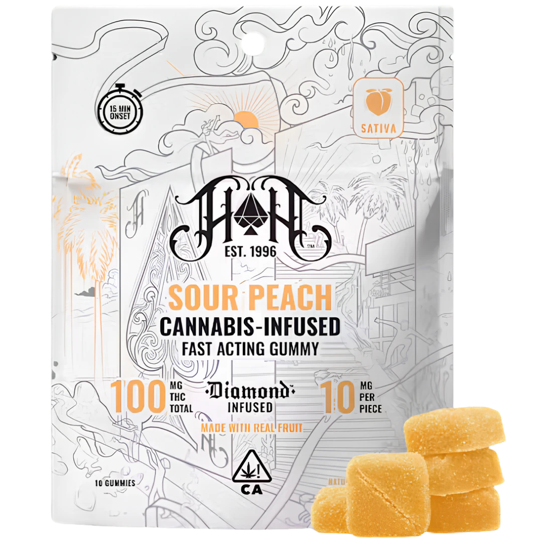 Heavy Hitters - Heavy Hitters - 100mg Fast Acting Gummies - Sour Peach Main Image