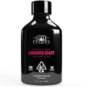 HEAVY HITTERS - Heavy Hitters: 100mg RTD: Lights Out Midnight Cherry Elixir Beverage